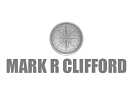 A black and white image of a compass.